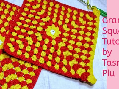 Crochet: How To Crochet A Granny Square Tutorial For Beginners। Crochet Granny Square Lession_13