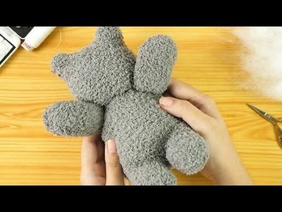 DIY Towel Teddy Bear.DIY toys for kids.DIY napkin Rabbit. towel toys. DIY Toy Tutorial #shorts