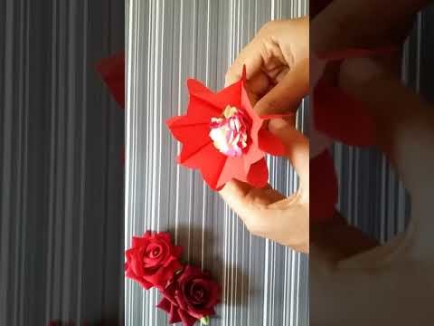 Easy craft | #flower #craftpaperflower #shorts #diy