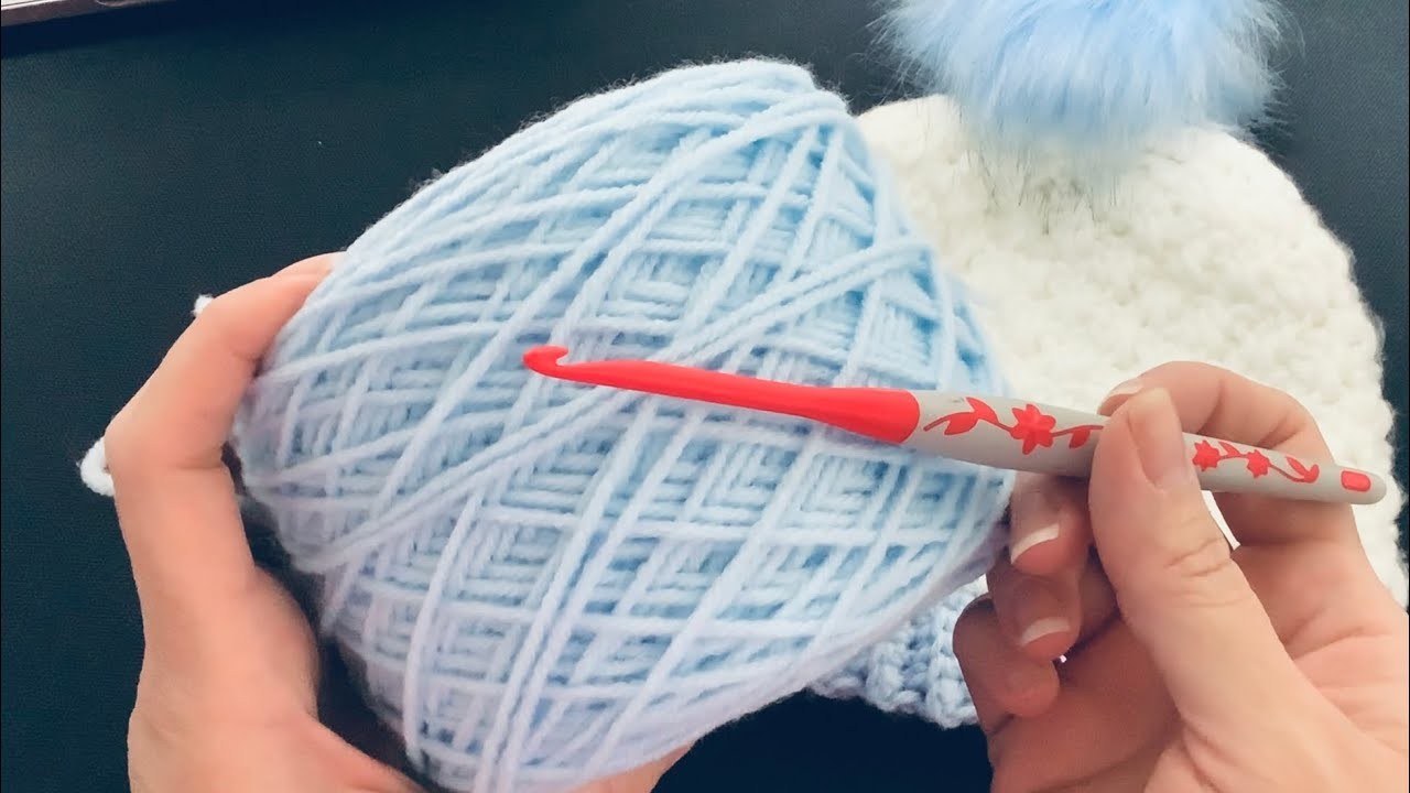 EASY CROCHET HAT PATTERN!! GENERATE INCOME FROM HOME OPTION Left Hand Video FOR ALL SIZES