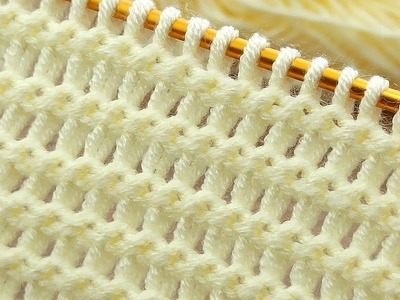 Great????VERY EASY VERY BEAUTİFUL Tunisian knitting pattern explanation.kolay Tunus işi yelek modeli