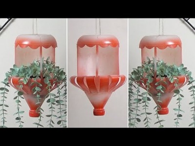 Hanging Planter from Plastic Container | Recycled craft ideas plastic bottles