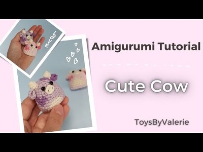 How To Crochet Cute Cow | Free Amigurumi Tutorial | ToysByValerie