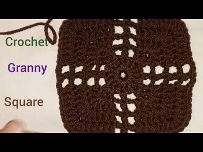 How to crochet simple granny square#pingping crochet