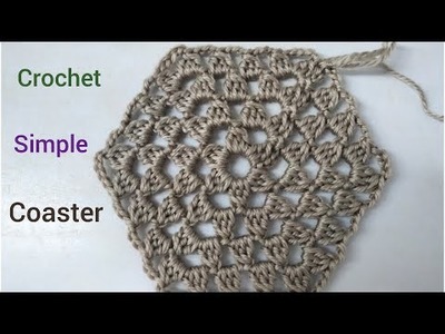 How to crochet simple coaster#pingping crochet