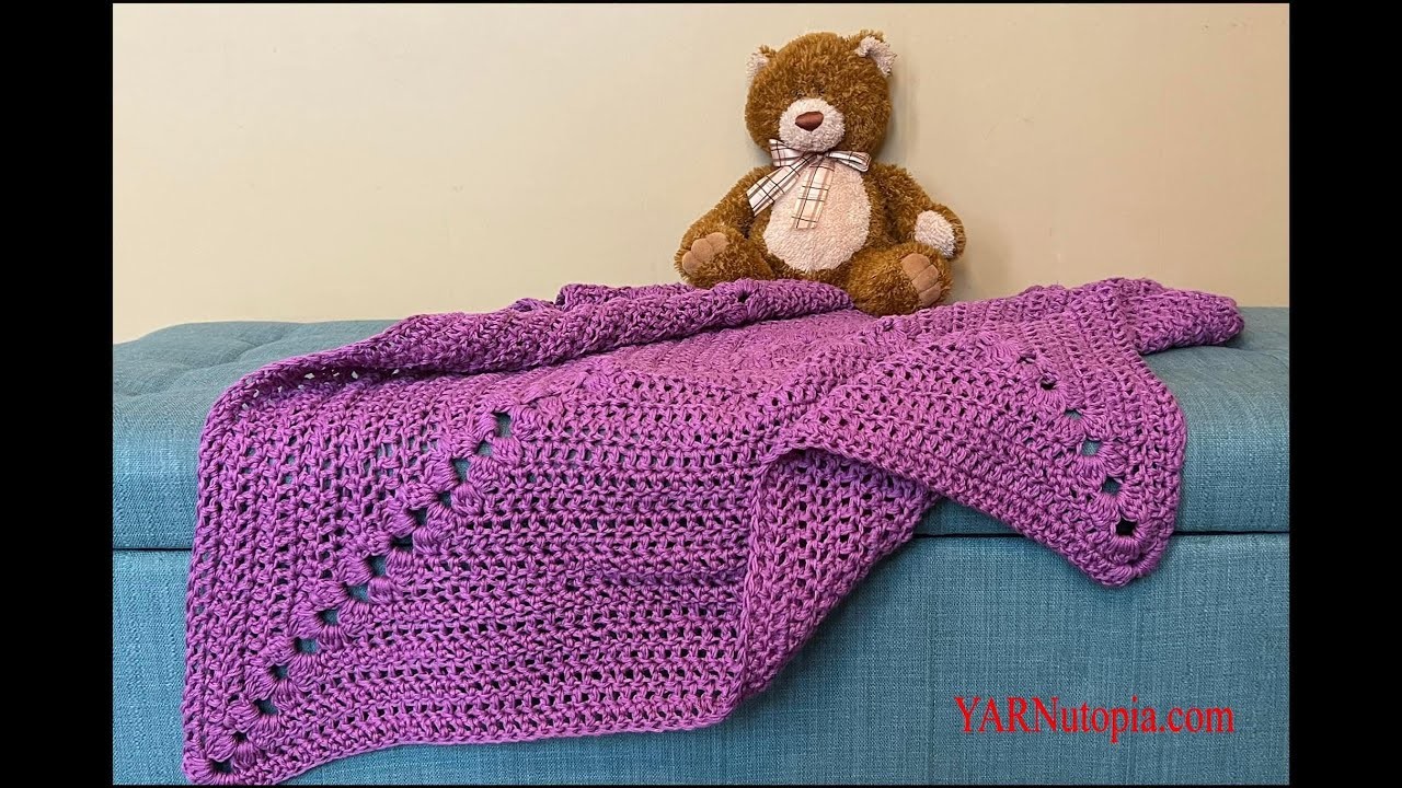 How to Crochet Tutorial: DIY Snuggle Me Up Baby Blanket by YARNutopia