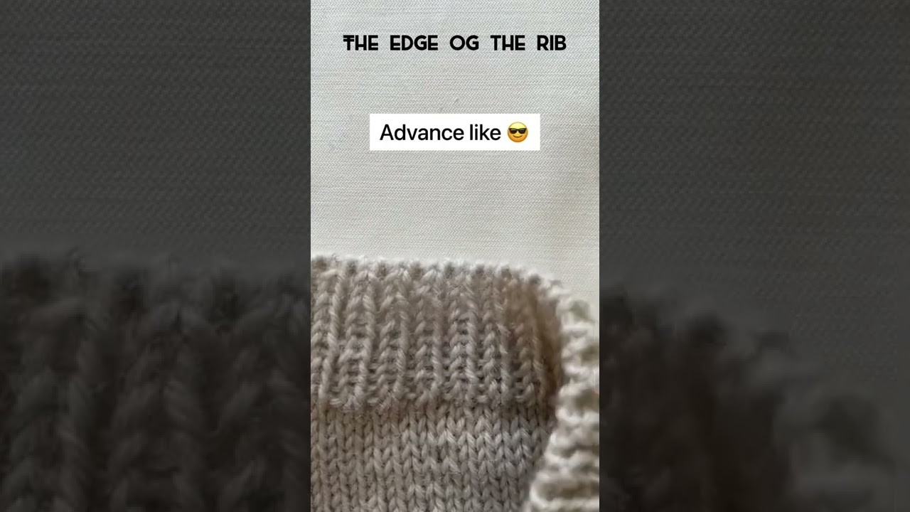 How to knit advance looking rib?! Check my channel! #shorts #knitting #knittingtips