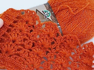 PERFECT????????Very Easy Knitting Crochet, Shawl, Runner ,Blouse and Sweater Pattern Tutorial Tığ İşi