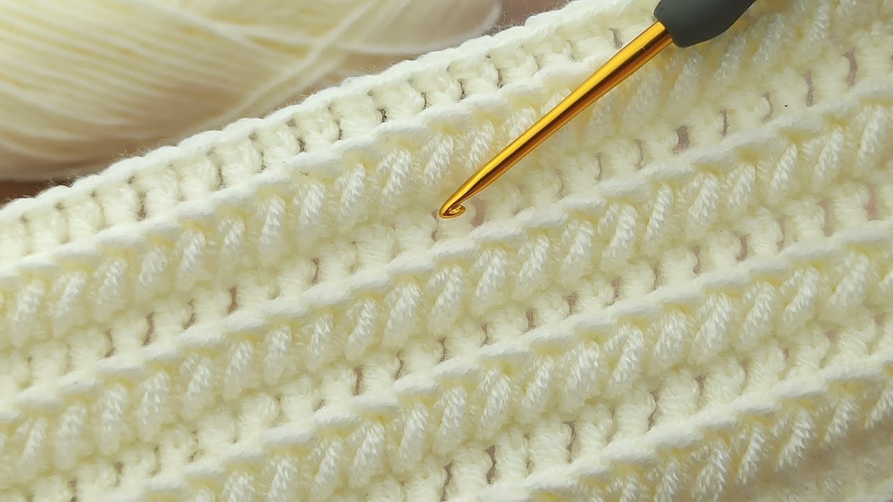 VERY BEAUTIFUL ???????? Easy crochet baby blanket model online tutorial. Kolay tığ işi bebek battaniyesi