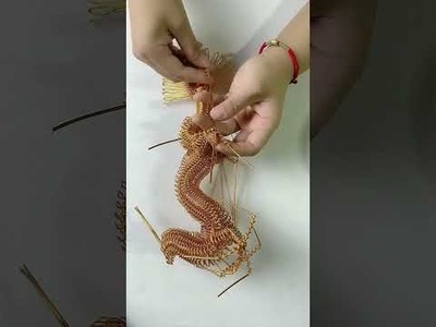 Amazing Handmade Golden Wires Dragon #shorts #848