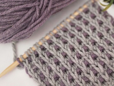 Amazing two-color 2#knitting needle knitting pattern and very easy ????????????
