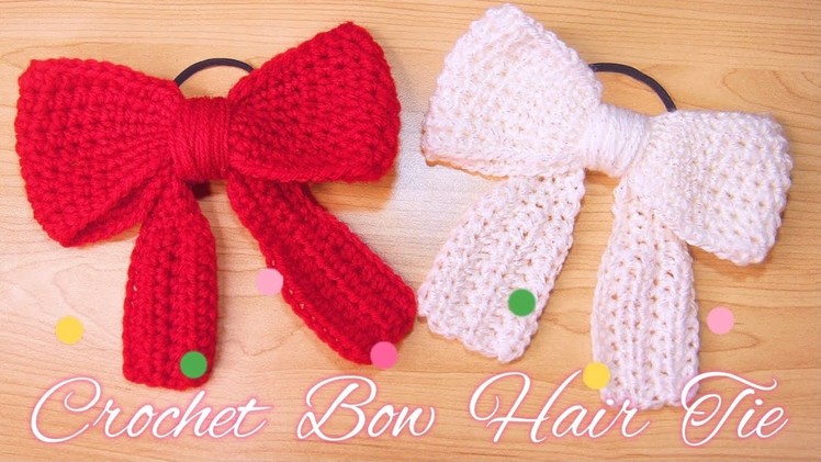 Crochet Bow Hair Tie