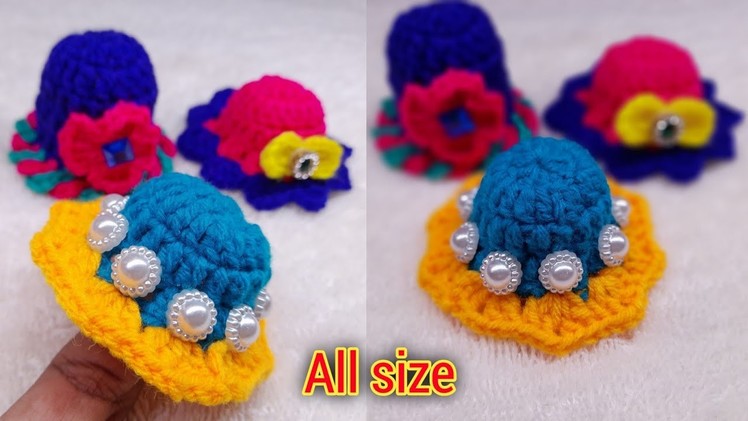 Crochet hat for kanha ji | winter crochet hat | crochet hat | Crochet winter hat for laddu gopal|cap