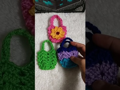 Crochet mini granny square bag