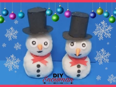 DIY Cute Snowman ☃️. How to Make Snowman at Home. Christmas Craft. #shorts
