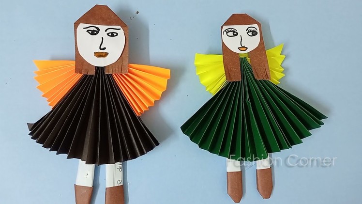DIY. Easy  Paper Doll Making for Kids. Easy Paper Craft. Kids Craft