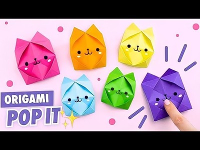 DIY Origami Pop it Yapımı | Kağıttan Oyuncak | Kağıttan Neler Yapılır