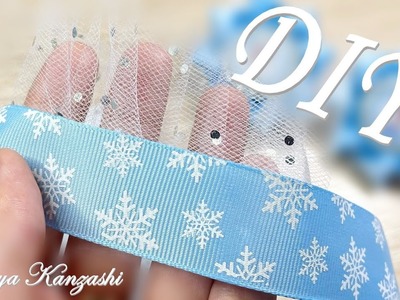 DIY. WINTER Bows. RIBBON and TULLE  Bows. SIMPLE and BEAUTIFUL