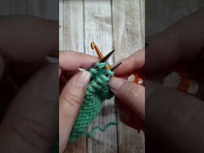 Easy Three Needle Bind-Off with a Crochet Hook #Shorts