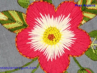 ????????Hand Embroidery Flower Designs Tutorial Step by Step, Latest Flower Embroidery Designs????????