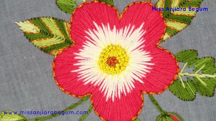 ????????Hand Embroidery Flower Designs Tutorial Step by Step, Latest Flower Embroidery Designs????????