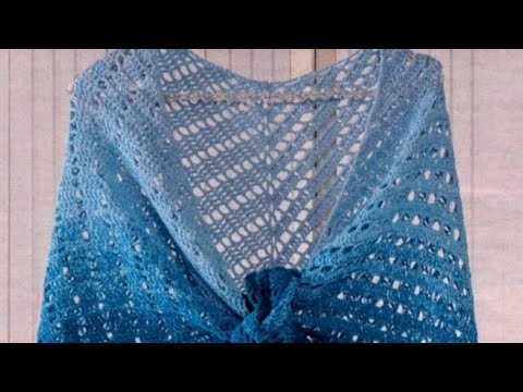 How to crochet shawl with pattern step by step