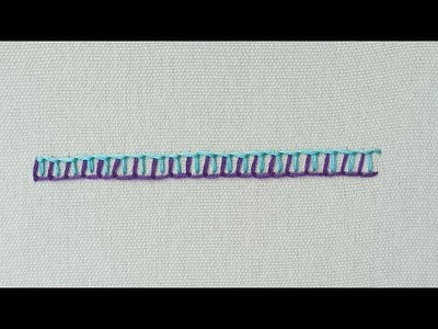 How To Do Double Blanket Stitch Hand Embroidery#handembroidery for beginners#shorts