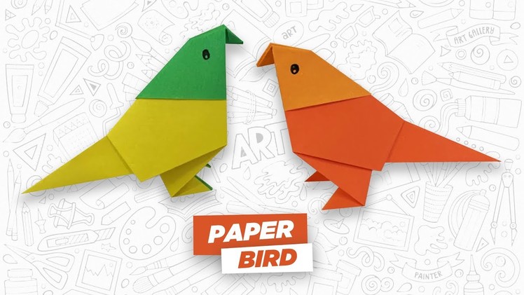 How to make a paper Bird | Origami Bird tutorial | Origami flapping bird
