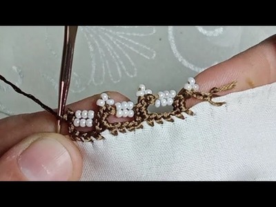 How to make dupatta beads border Lace tutorial @Moon Macrame & Crochet