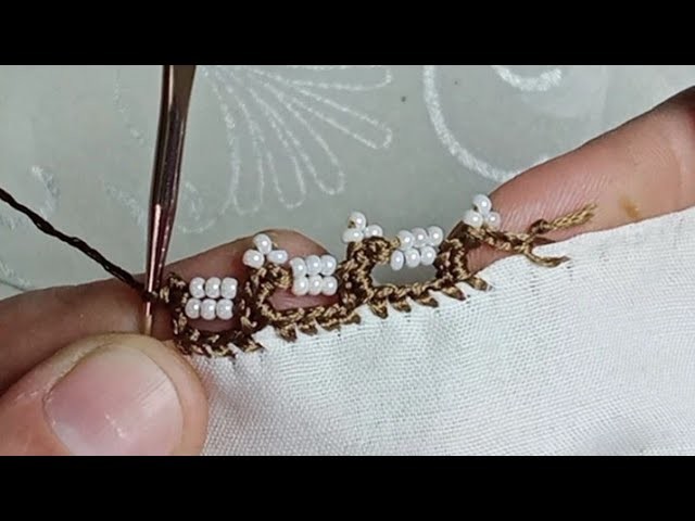 How to make dupatta beads border Lace tutorial @Moon Macrame & Crochet