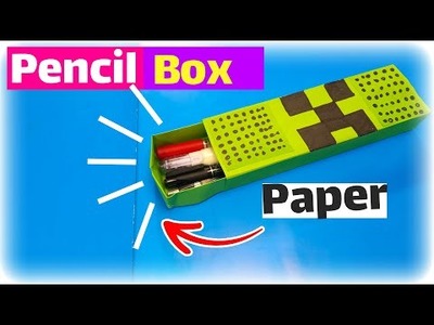 How to make paper pencil box.Origami Paper Pencil Box.school project