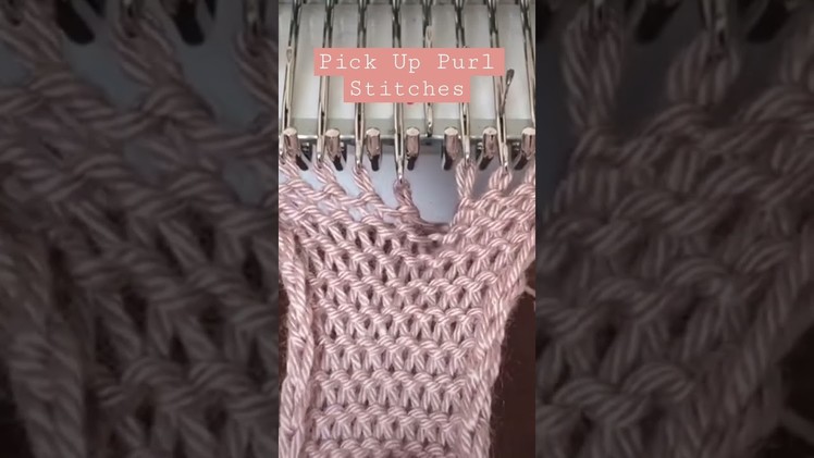 How to PICK UP Purl Stitch on Knitting Machine  #10