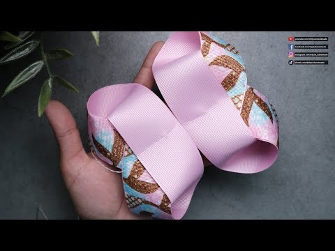 I made 3 types of bows into 1 very beautiful ribbon bow