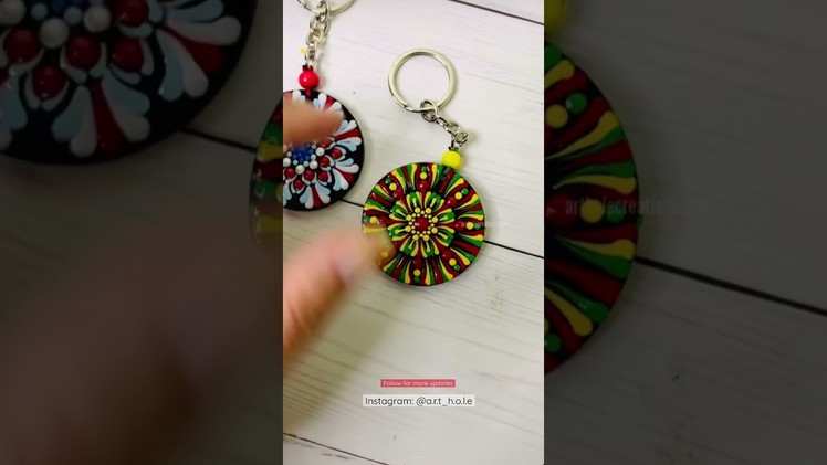 Mandala Keychains | Dot Mandala Art | Creative Dot Art Work | Unique Keychains| Art Hole Ideas |Art|