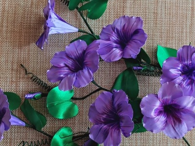 ????????Morning glory | satin ribbon flowers | flower making | tutorials | ribbon flowers | DIY projects
