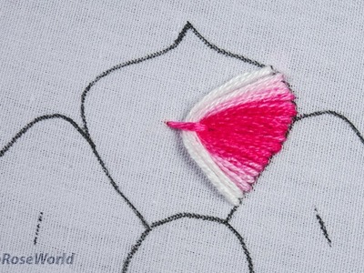 New modern hand embroidery elegant flower design with easy following sewing tutorial