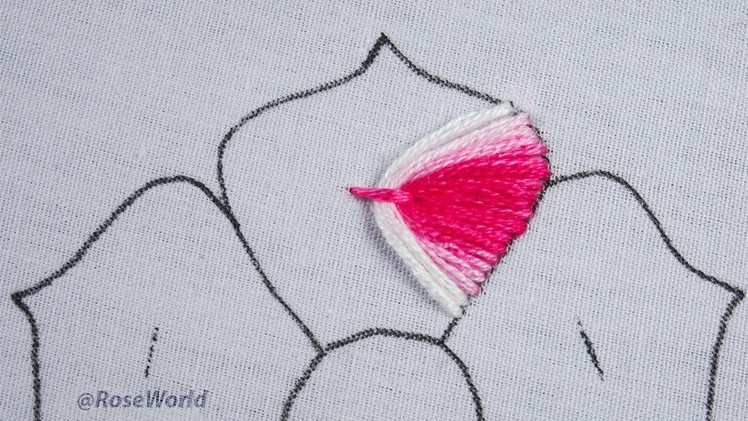 New modern hand embroidery elegant flower design with easy following sewing tutorial
