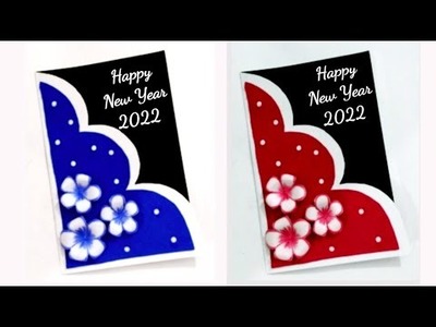 New Year card ideas | Happy New year greeting card 2022 | Handmade card easy |