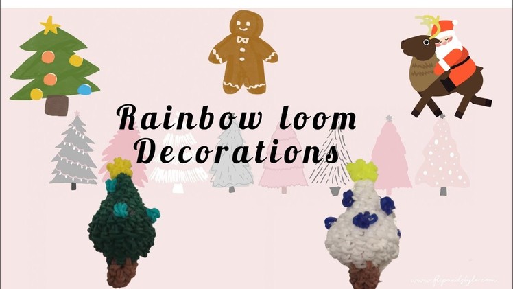 Rainbow loom decorations for tree