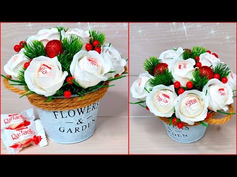 ???? РОЗЫ из КОНФЕТ ????Букет роз из бумаги с конфетками внутри ???? Paper Roses