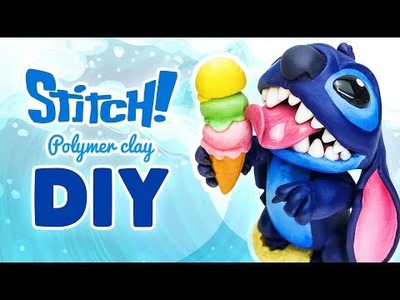 Stitch with ice cream ???? Polymer Clay Tutorial