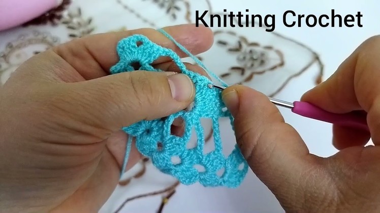Very beautiful almond lace knitting pattern.#knittingcrochet #almondlaceknitting