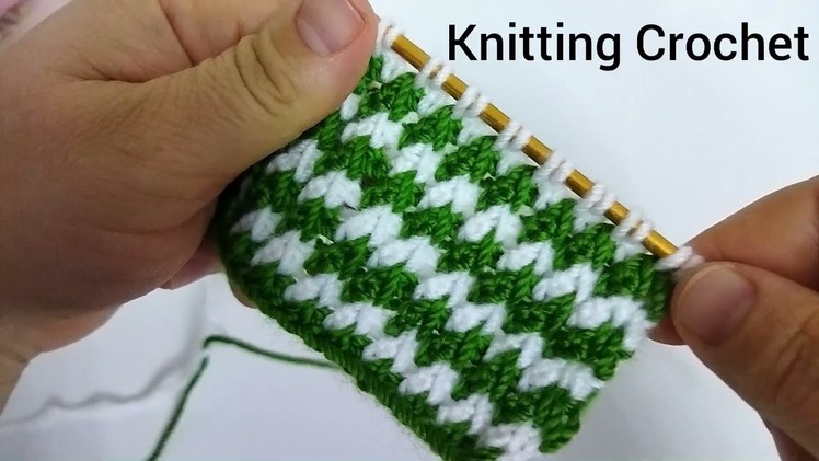 Very Easy Tunisian knitting pattern. #veryeasytunusianknitting #knittingcrochet