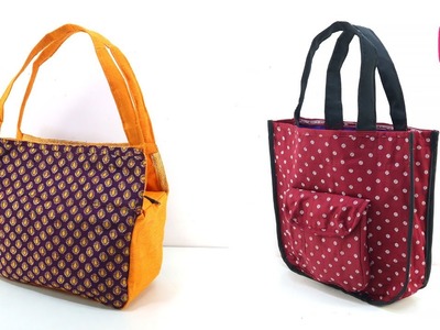 2 Beautiful Tote Bags cutting & stitching tutorial l diy bag l Sonali's Creations