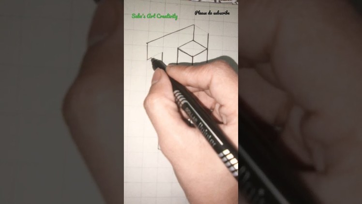 3D Drawing | Easy to draw optical illusion | #art #shorts #youtubeshorts