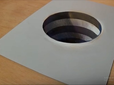 3D Hole Drawing | Optical illusion Hole drawing easy