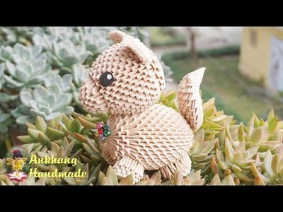 3d origami puppy , paper puppy toy | December  2021 special video for diamond member