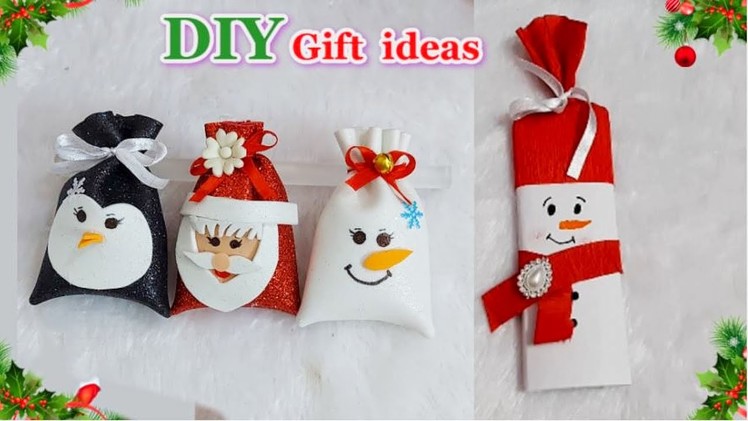 4 New year & Christmas gift idea with Glitter foam sheet Step by step | DIY winter craft idea????232