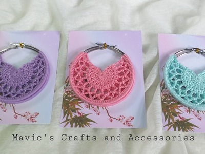 6cm Hoop Crochet Earrings Tutorial | "Bloom"