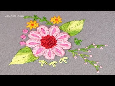 ????????Attractive Hand Embroidery Design Tutorial for Beginners, Free Online Hand Embroidery  Video-548